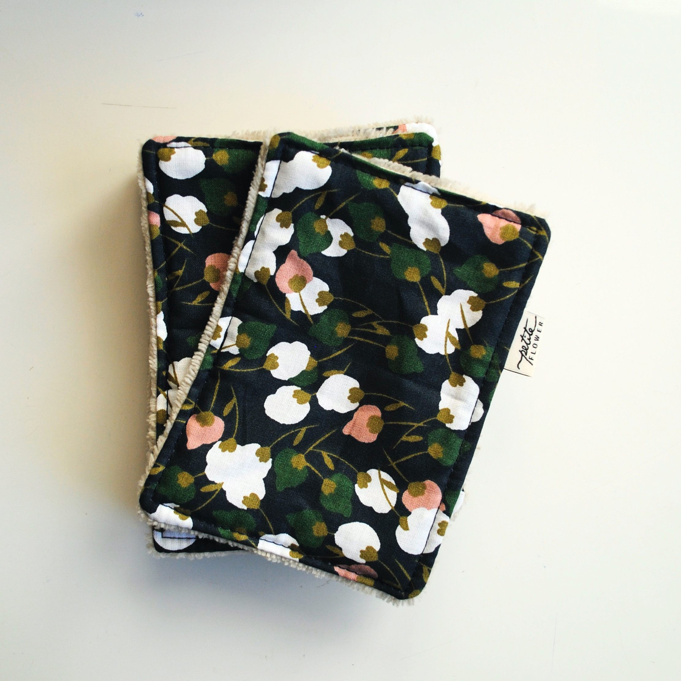 Lingettes coton bébé lavables démaquillante coton bambou fleur