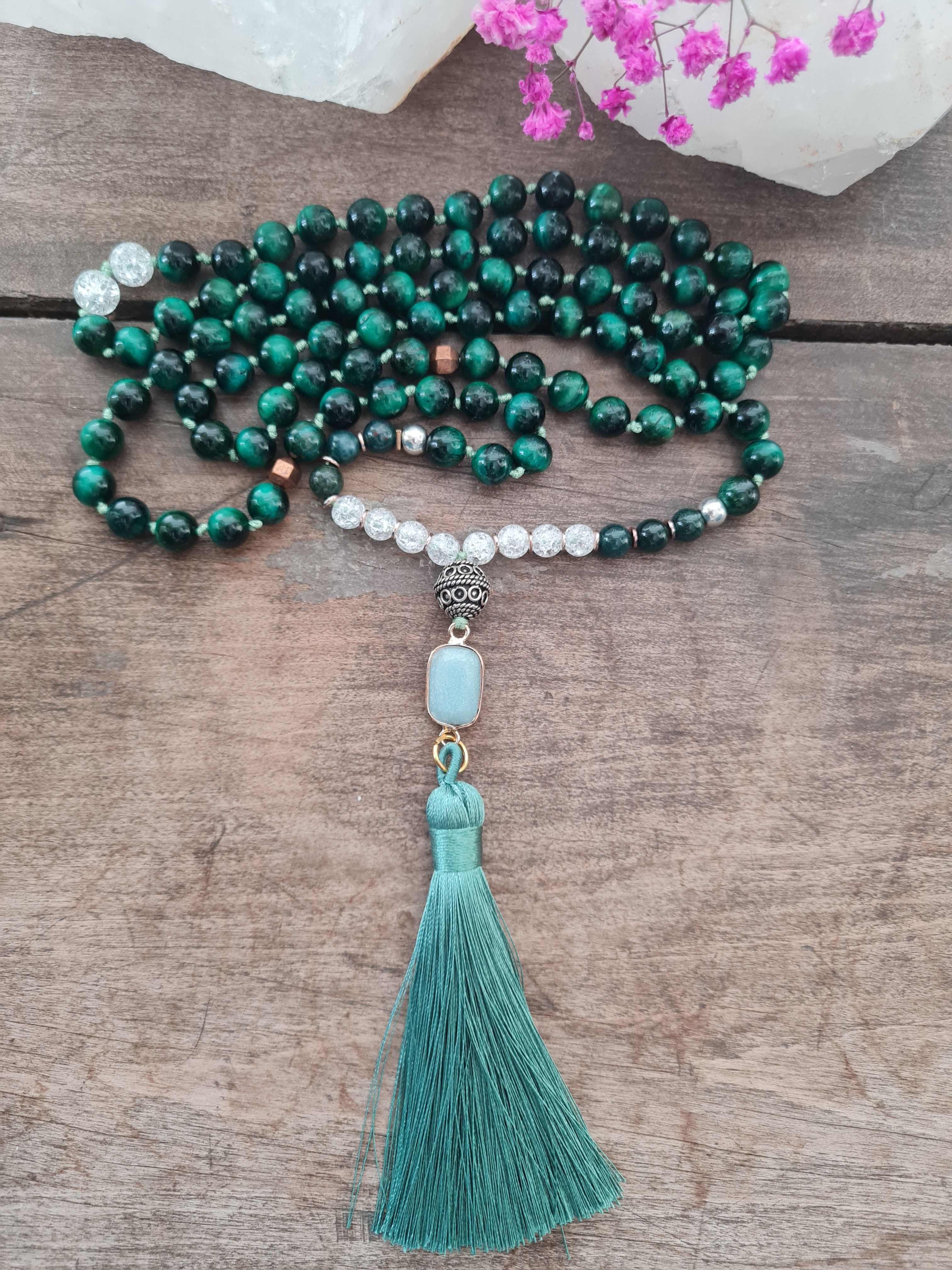 Green Tiger Mala on sale