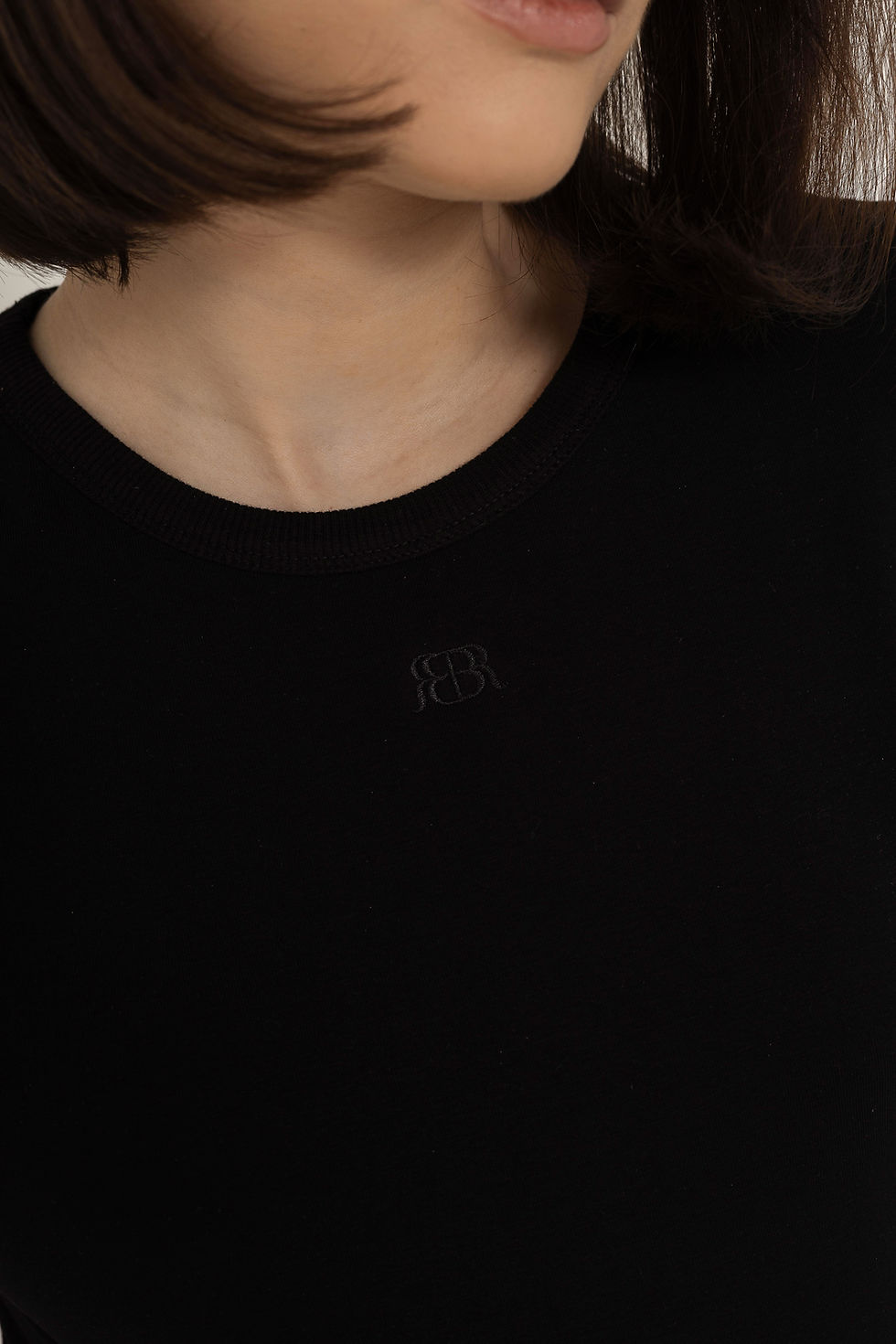 Thumbnail: Black Cotton T-bodysuit