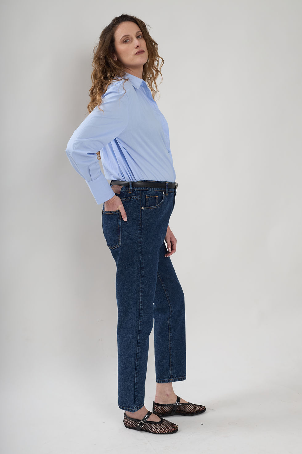 Thumbnail: Dark wash mom jeans No.1