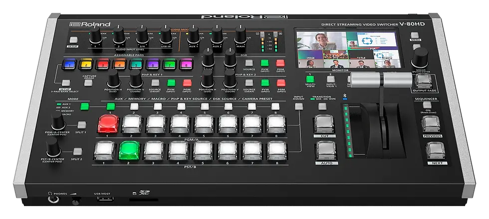 Thumbnail: Roland V-80HD Direct Streaming Video Switcher: Front