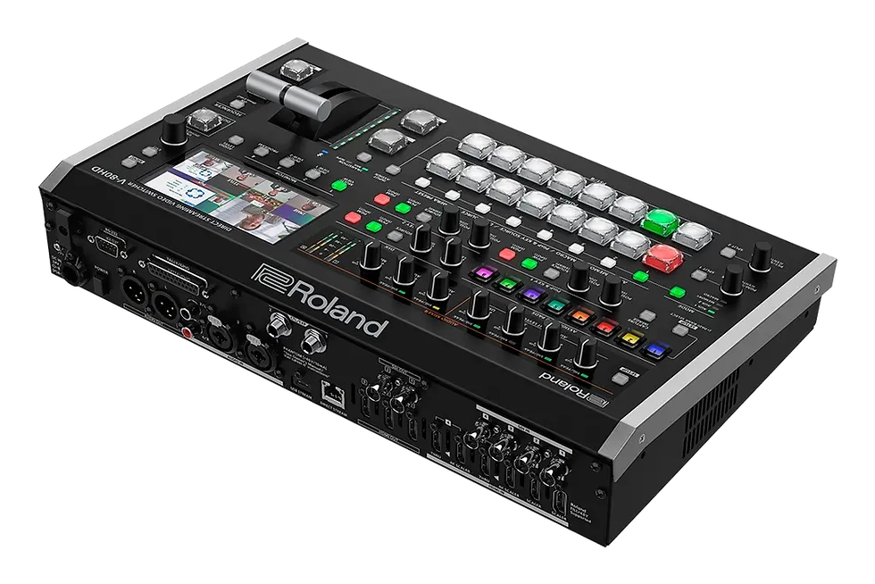 Thumbnail: Roland V-80HD Direct Streaming Video Switcher: Angled Rear View