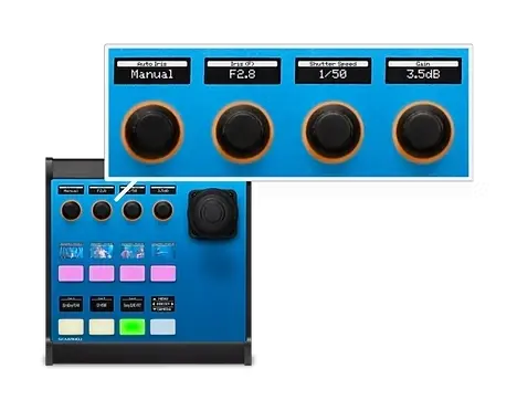 Thumbnail: Skaarhoj PTZ View Universal Controller featuring 4 backlit encoder  knobs