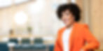 woman in a orange jacket