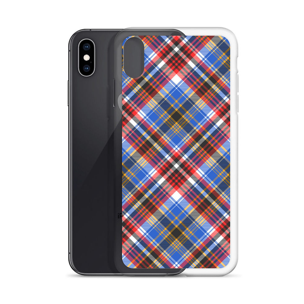 Thumbnail: Blueberry Plaid iPhone Case