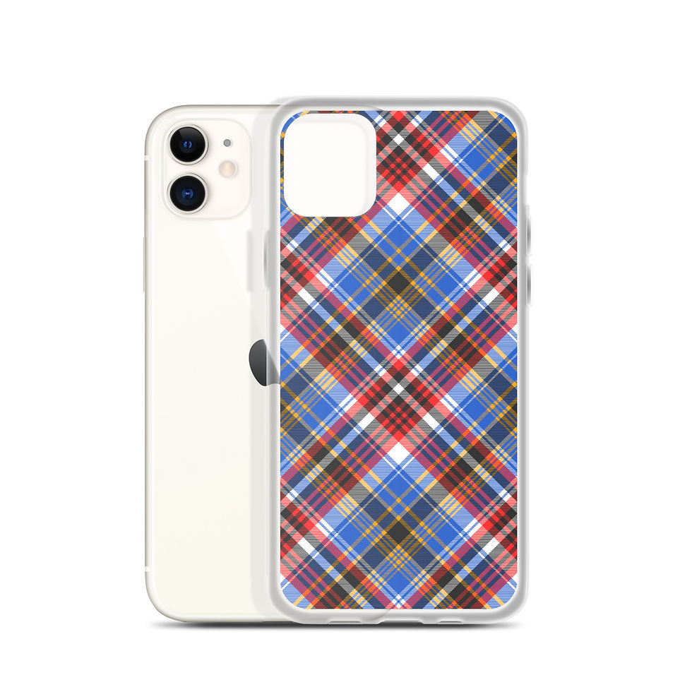 Thumbnail: Blueberry Plaid iPhone Case