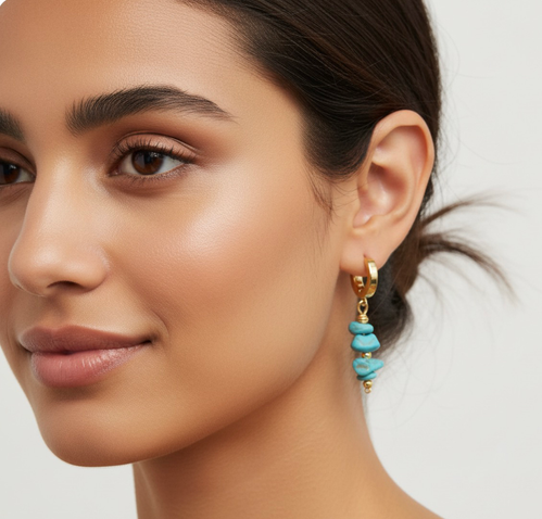Natural Turquoise  Earring
