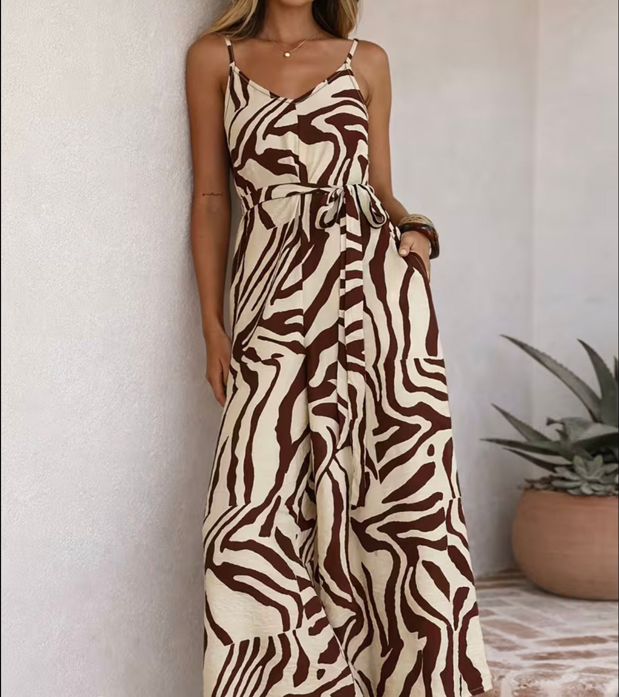 Zebra Print Jump Suit