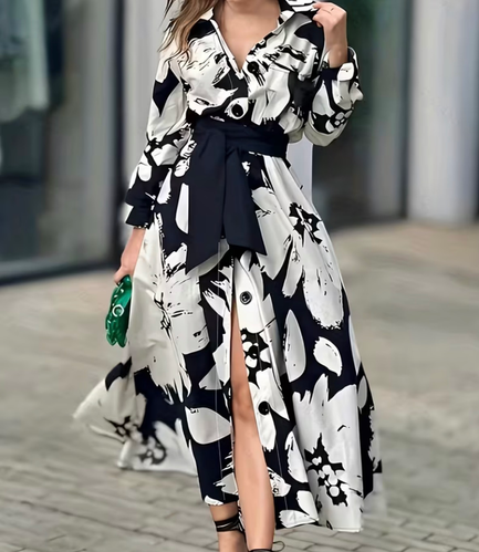 Black&White Floral Dress