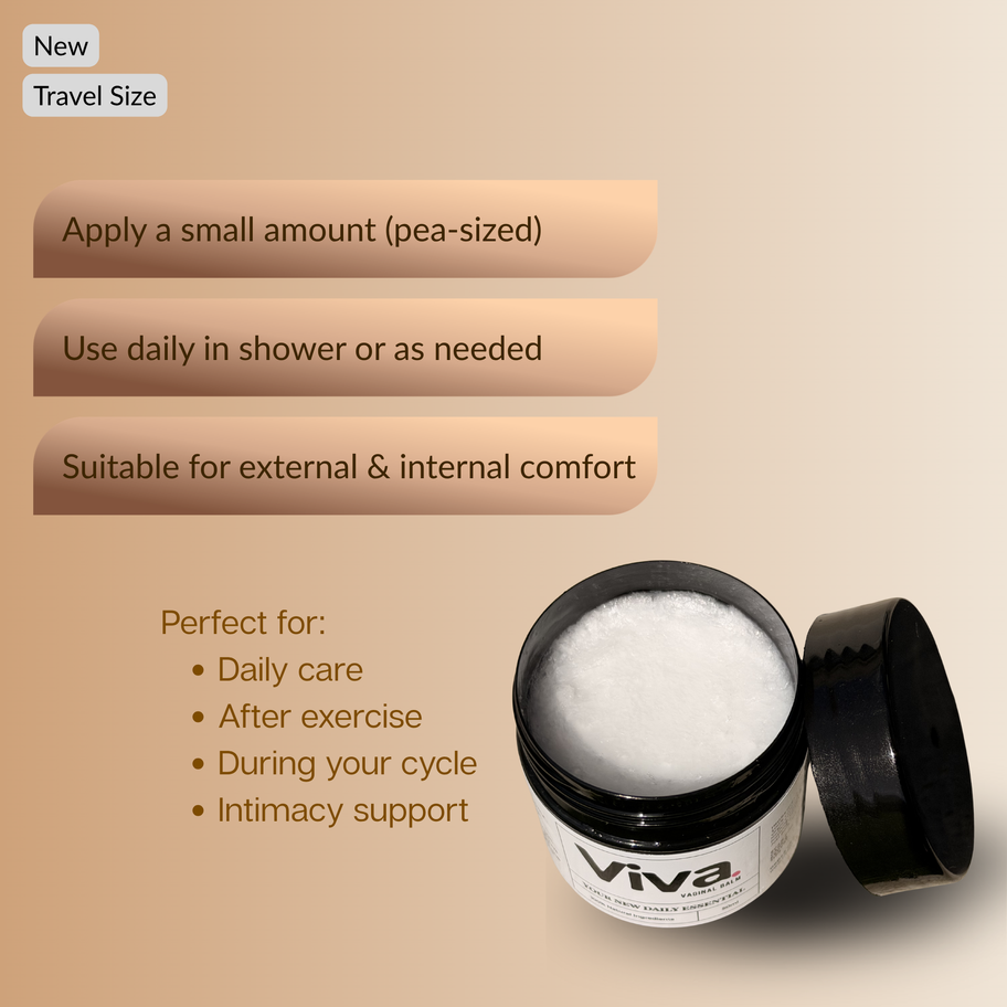 How to use Viva Balm vaginal balm for daily intimate care including application for hydration and comfort