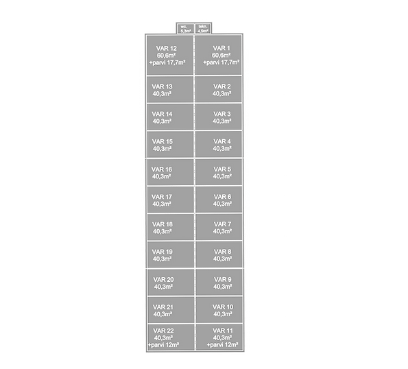 Halli-osake pohjapiirros