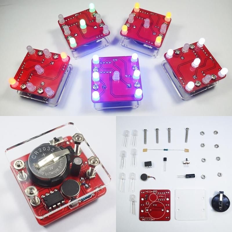 Thumbnail: Swing Shaking LED Dice Kit Breathing Led Effect with Small Vibration Motor Diy E
