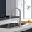 Thumbnail: Commercial Kitchen Faucet 1/2 Pull Out Aerator Sink Faucet Mixer