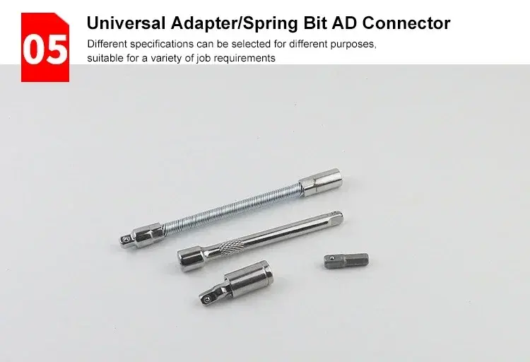 Thumbnail: Motorcycle Toolbox Set Fast Ratchet Wrench 150/46pcs Socket Group Bit Industrial