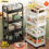 Thumbnail: Multi-functional Kitchen Storage Shelf, Mobile Trolley, Floor-standing Multi-lay