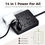 Thumbnail: 14-in-1 US Power Outlet, Extension Cord, 5ft Corded Power Outlet Surge Protector