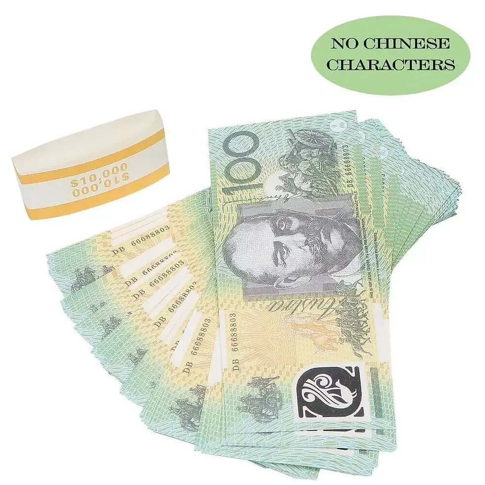 Thumbnail: Australian Prop Money copy AUD $100 Bills $10,000 Full Print 1 Stack (100 Bills)