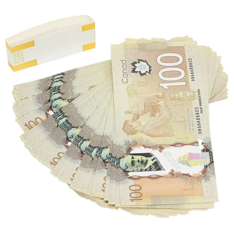Thumbnail: Canadian Copy Prop Money $100 Bills $10,000 Full Print 1 Stack (100pcs)