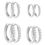 Thumbnail: Stone Huggie Hoops Silver