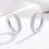 Thumbnail: Stone Huggie Hoops Silver