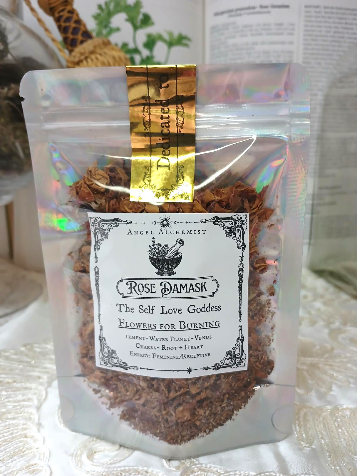 Damask Red Rose Petals