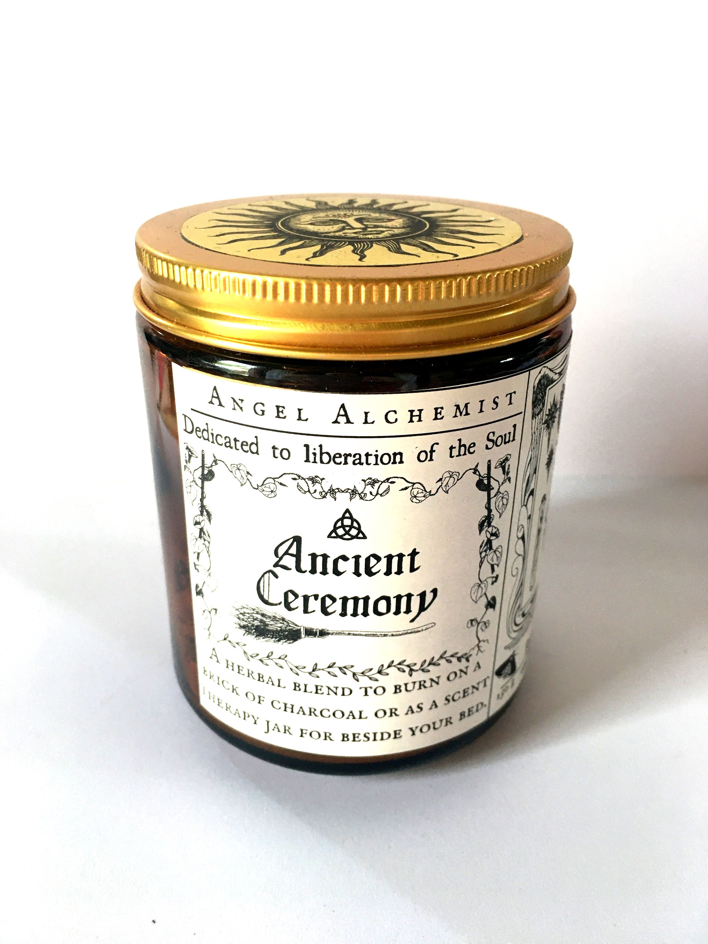 Ancient Ceremony Incense & Herb Burning Blend ~Amber Jar