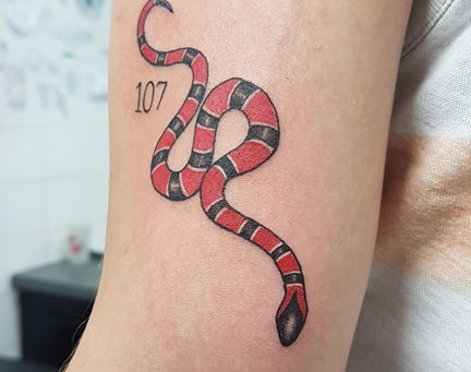 #871 tatouage serpent - AMERICAN BODY ART