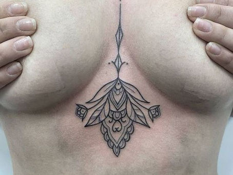 #1257 Tattoo Under boob | AMERICAN BODY ART