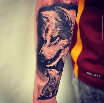 tatouage loup