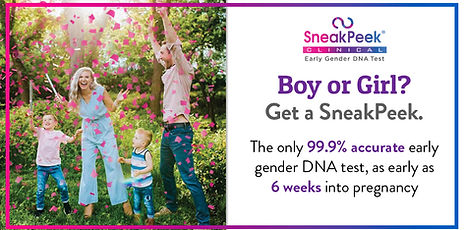 SneakPeek Clinical early gender DNA test available at Vegas Baby 4D Ultrasound in Las Vegas—99.9% accurate results as early a