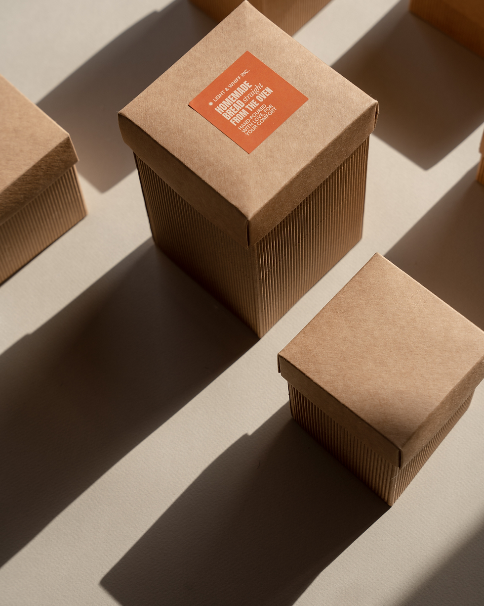 Brand packaging for candle business