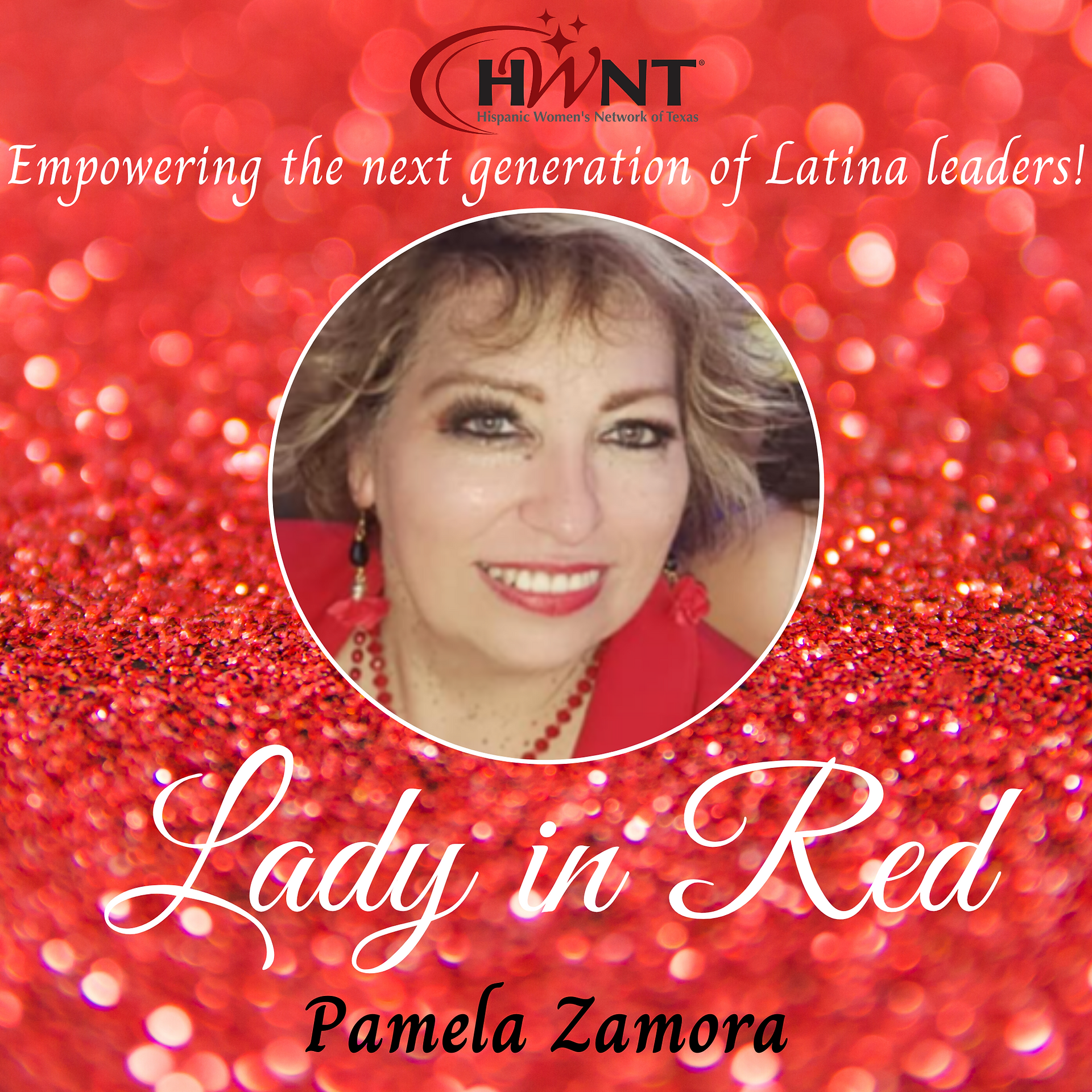 Picture of a lady in red member Pamula Zamora