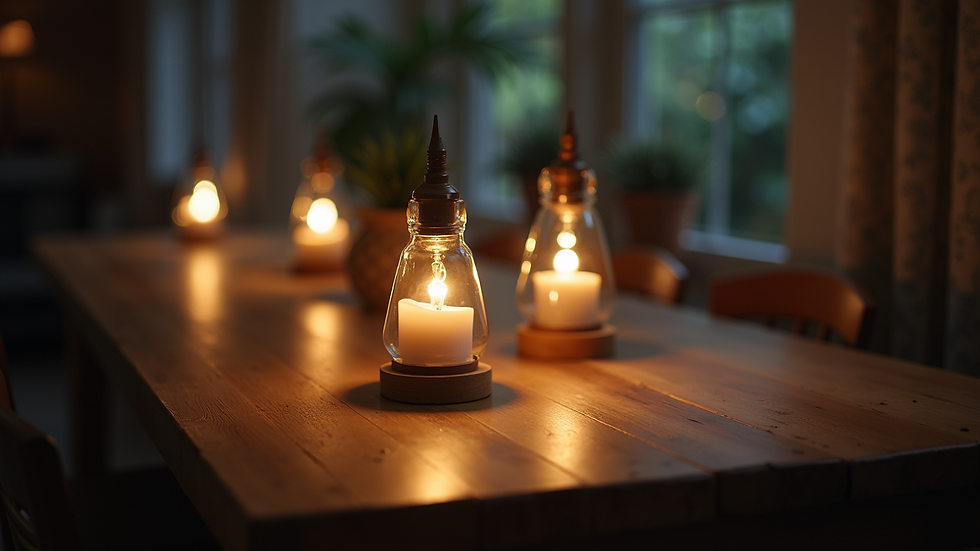 Plano detalle de un escenario con luces y micrófonos