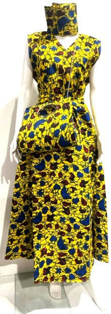 Thumbnail: AF 1045 Dress with Hand Bag and Head Wrap