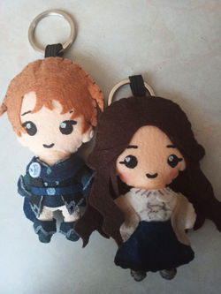 Mark Christiansen and Luisa Delafontaine Felt Keychains