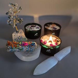 Miniatúra: KRIŠTÁLOVÉ MAGICKÉ SVIEČKY S KVETINAMI HOP HARE