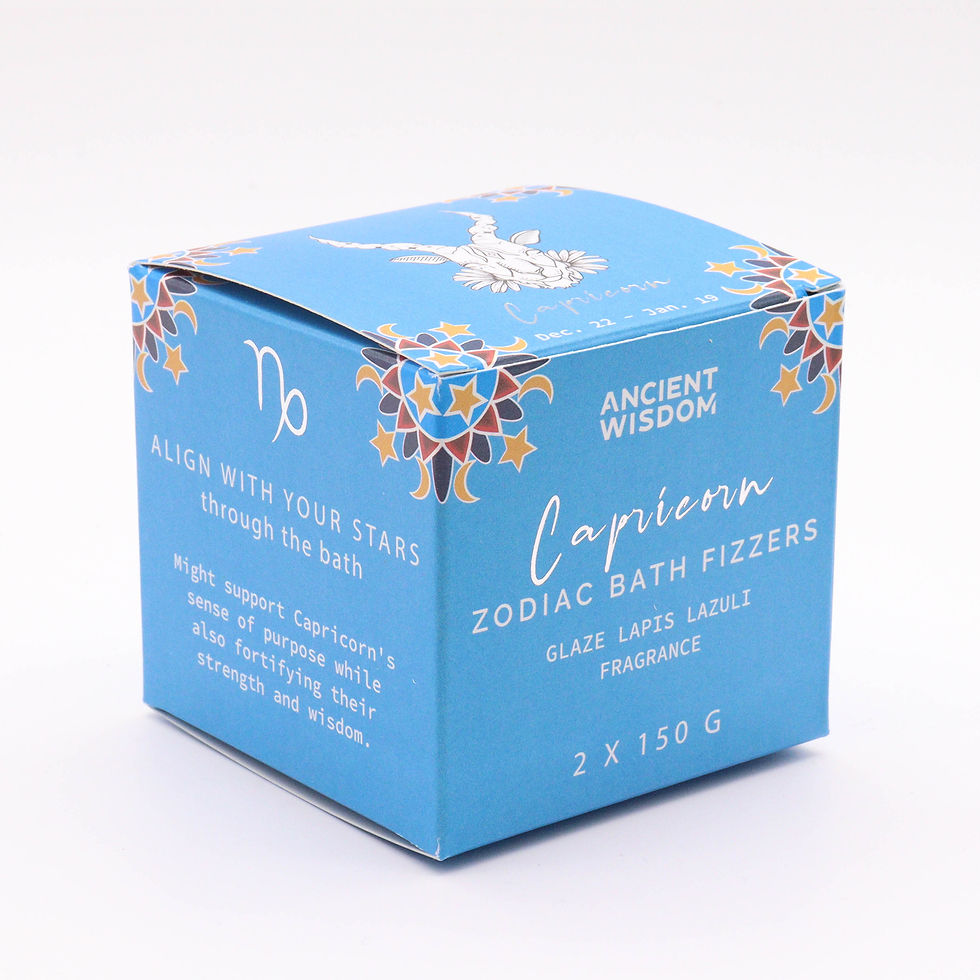 ŠUMIVÉ SOLI DO KÚPEĽA S HOROSKOPOM ~ ZODIAK "KOZOROŽEC", 2 x 150g