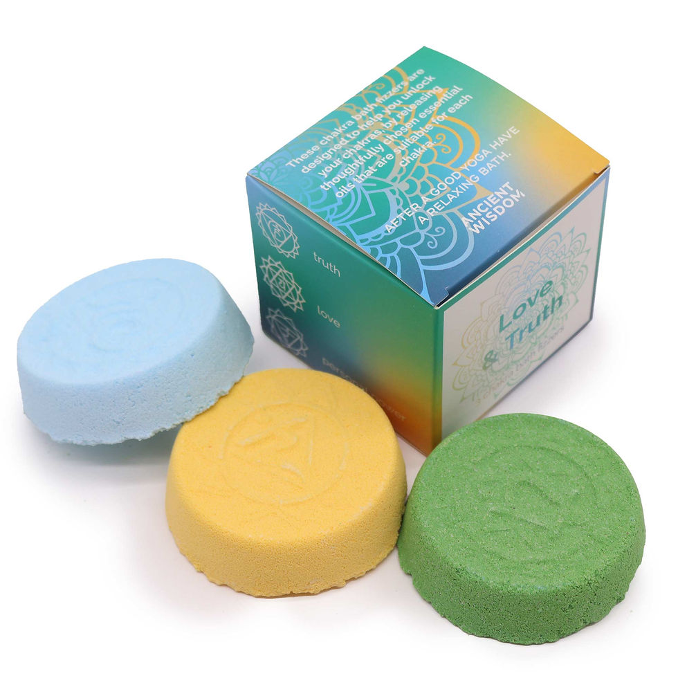 LÁSKA & PRAVDA ~ čakrová sada šumivých solí do kúpeľa, 3x70g