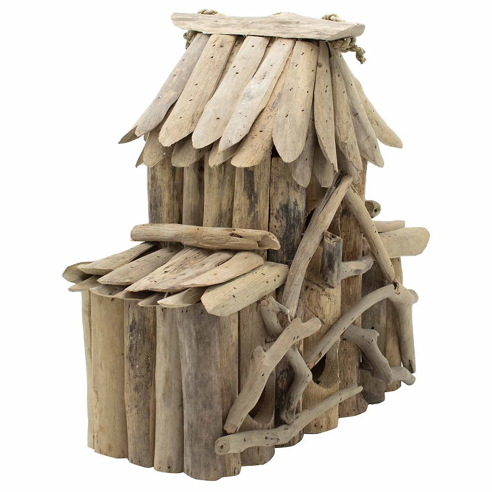 EKO VTÁČIA BÚDKA DRIFTWOOD "VILA" ~ recyklované drevo, 21x40x37cm