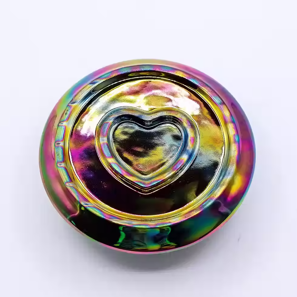Miniatúra: KERAMICKÝ STOJAN NA PALO SANTO, ŠALVIU VONNÚ TYČINKU "MANDALA" ~ METALICKÁ DÚHA"