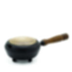 KOTLÍKOVÁ LIATINOVÁ KADIDELNICA S DREVENOU RUKOVÄŤOU II.