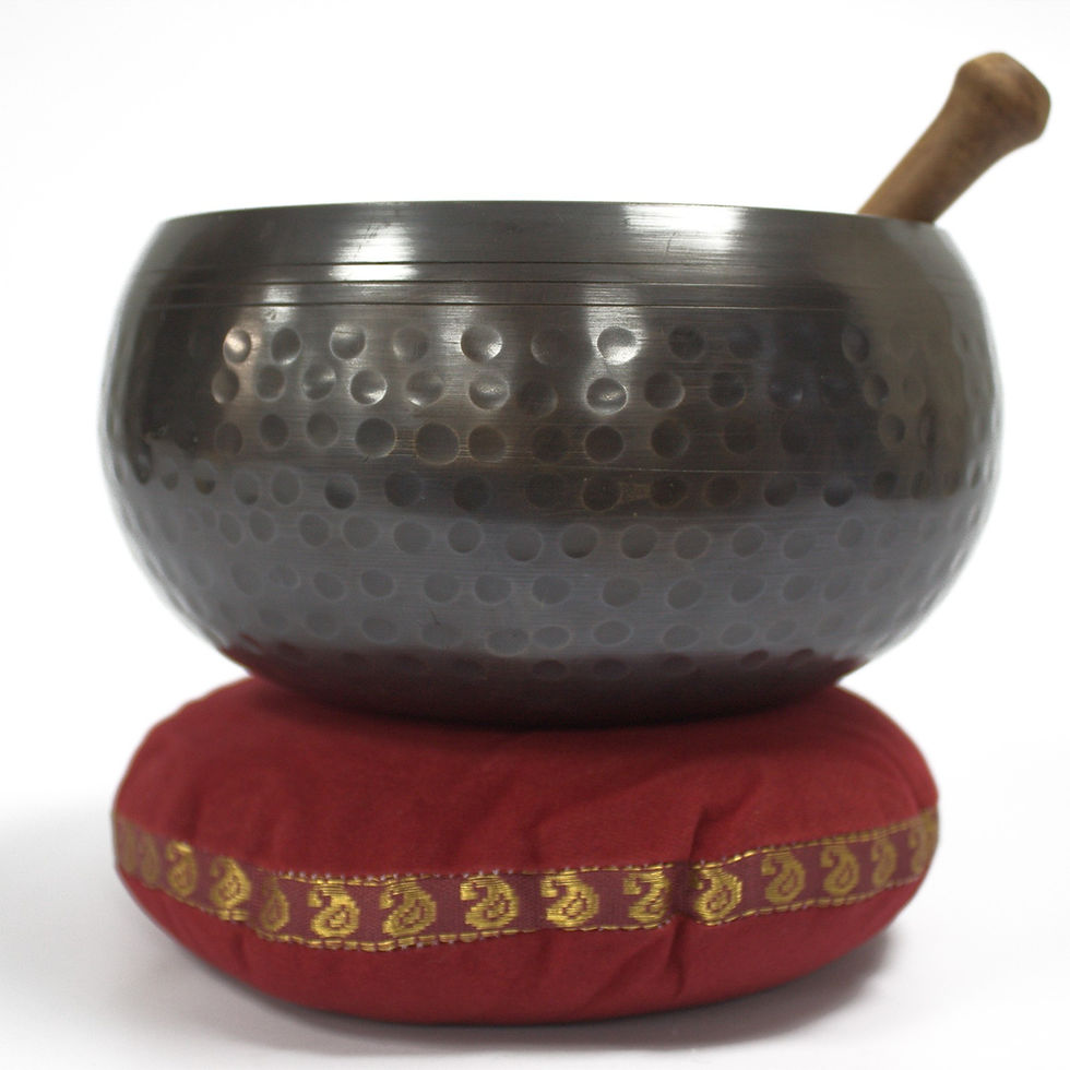 Miniatúra: ZAMATOVÝ VANKÚŠIK K TIBETSKEJ SPIEVAJÚCEJ MISKE ~ 7cm