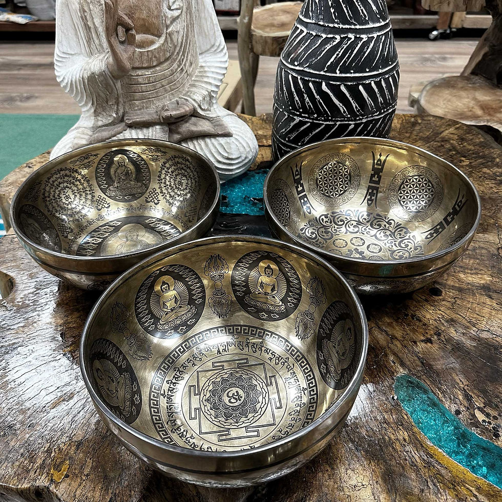 Miniatúra: TIBETSKÁ LIEČIVÁ MISA "5 BUDDHOVIA" ~ priemer 21cm