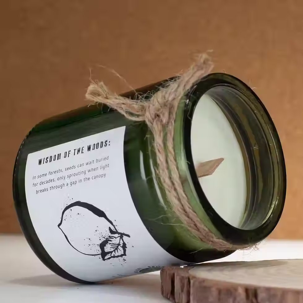 Miniatúra: GREENMAN RITUALS "CEDAR CITRUS" ~ sójová sviečka s dreveným knôtom