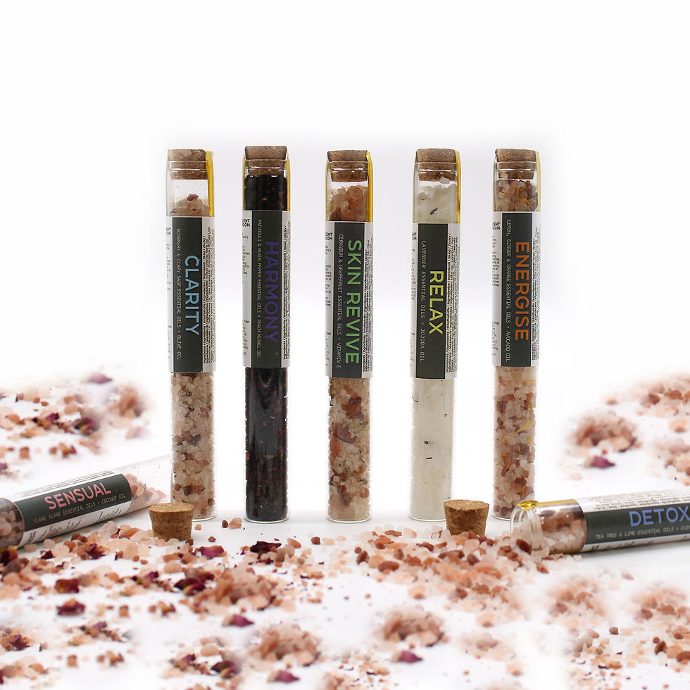 Miniatúra: DARČEKOVÝ SET 100% PRÍRODNÝCH AROMATERAPEUTICKÝCH SOLÍ DO KÚPEĽA ~ bal. 7 x 40g