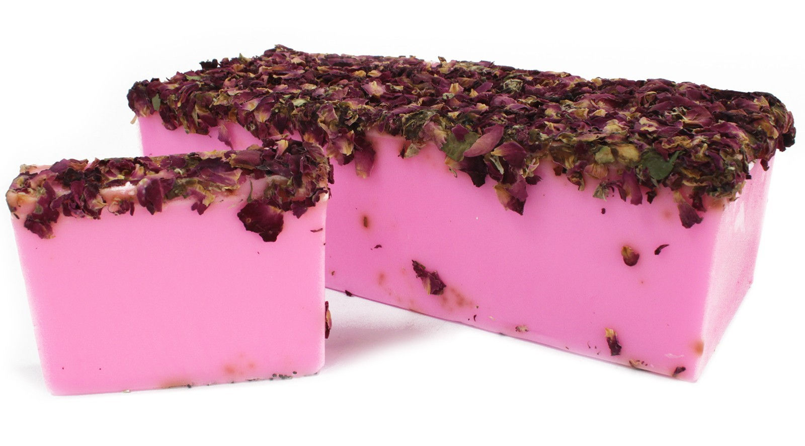 RUŽA & RUŽOVÉ LUPENE - blok prírodného mydla, 1350g
