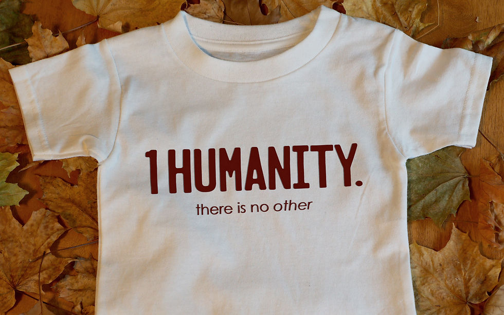 Miniature : White Toddler T-Shirt - We Are One Humanity