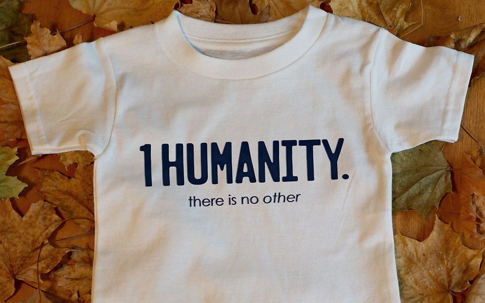 Miniature : White Toddler T-Shirt - We Are One Humanity