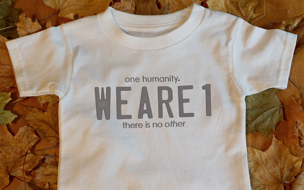 Miniature : White Toddler T-Shirt - We Are One Humanity