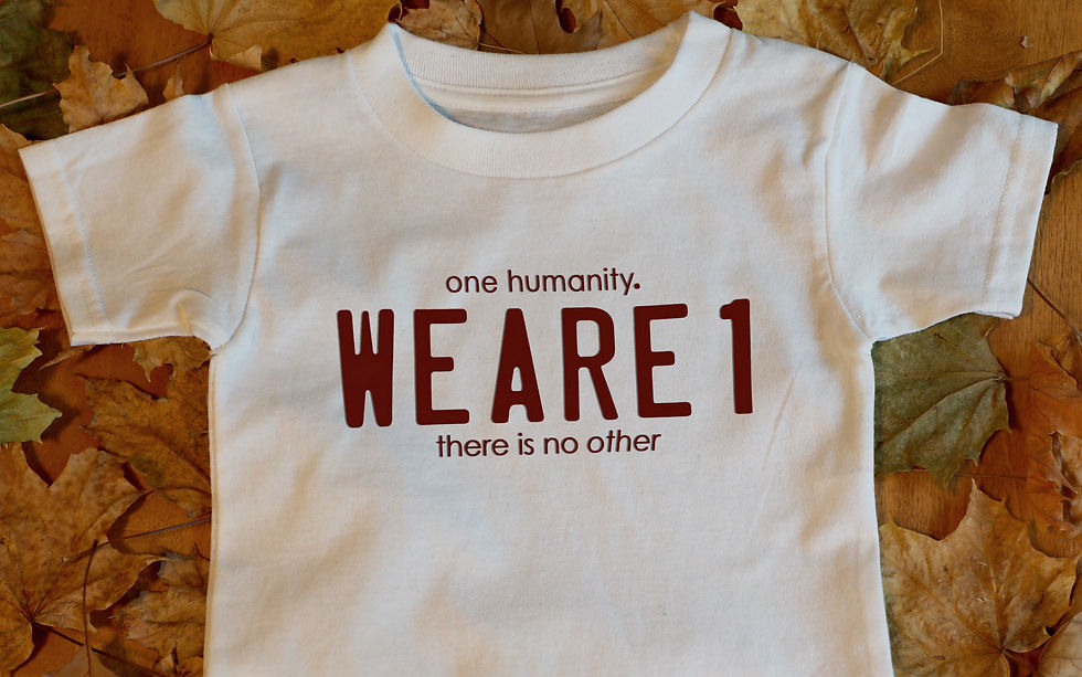 Miniature : White Toddler T-Shirt - We Are One Humanity